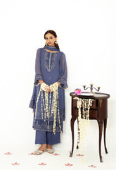 3 Piece Chiffon Embroidered Suit (FL0044)